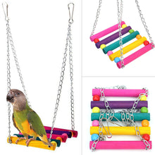 Load image into Gallery viewer, Bird Swing Toys,Parakeet Perches Hanging Cage Toy for Conures Parrots Parakeets Cockatiels Macaws Finches (colorful)
